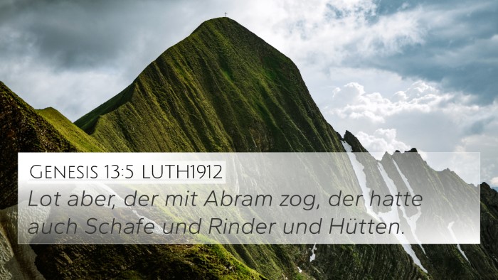 Genesis 13:5 LUTH1912 Bible Verse Image