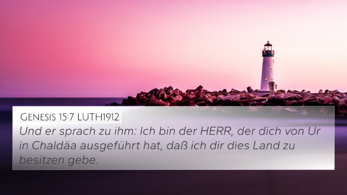 Genesis 15:7 LUTH1912 Bible Verse Image