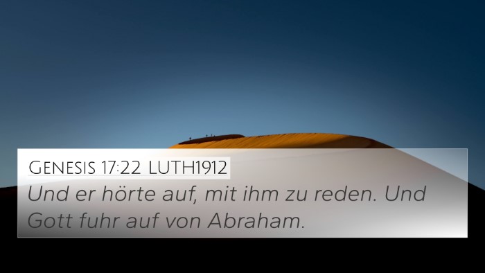Genesis 17:22 LUTH1912 Bible Verse Image