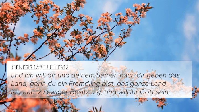 Genesis 17:8 LUTH1912 Bible Verse Image