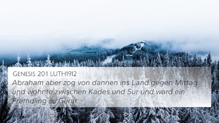 Genesis 20:1 LUTH1912 Bible Verse Image