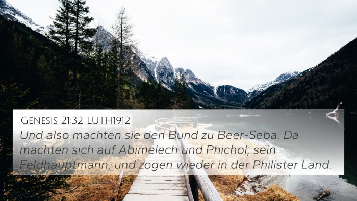 Genesis 21:32 LUTH1912 4K Wallpaper - Und also machten sie den Bund zu Beer-Seba. Da - 4K Wallpaper Bible Verse