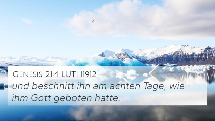 Genesis 21:4 LUTH1912 Bible Verse Image