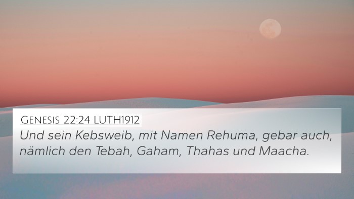 Genesis 22:24 LUTH1912 Bible Verse Image