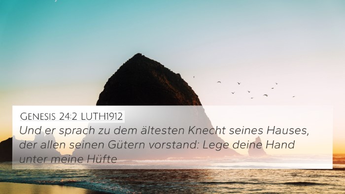 Genesis 24:2 LUTH1912 Bible Verse Image