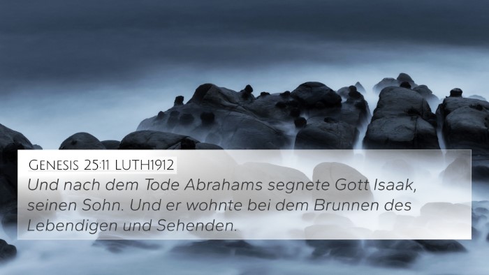Genesis 25:11 LUTH1912 Bible Verse Image