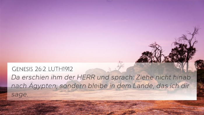 Genesis 26:2 LUTH1912 Bible Verse Image