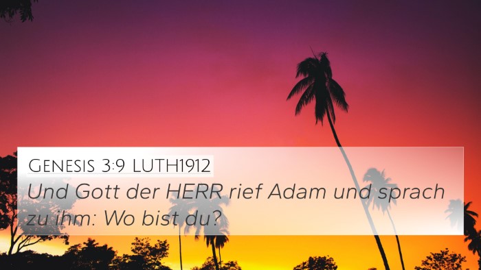 Genesis 3:9 LUTH1912 Bible Verse Image