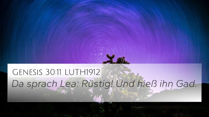 Genesis 30:11 LUTH1912 Bible Verse Image