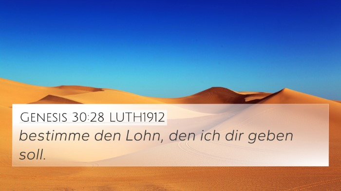 Genesis 30:28 LUTH1912 Bible Verse Image