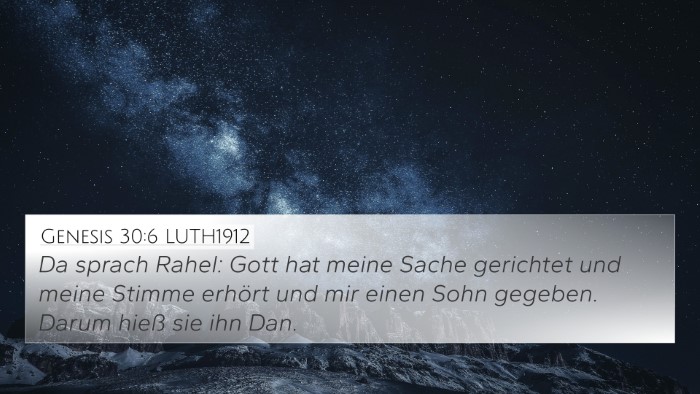 Genesis 30:6 LUTH1912 Bible Verse Image