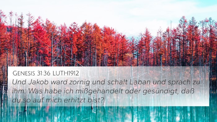 Genesis 31:36 LUTH1912 Bible Verse Image