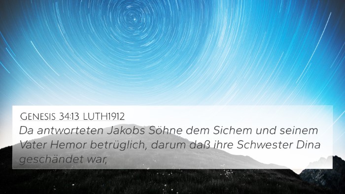 Genesis 34:13 LUTH1912 Bible Verse Image