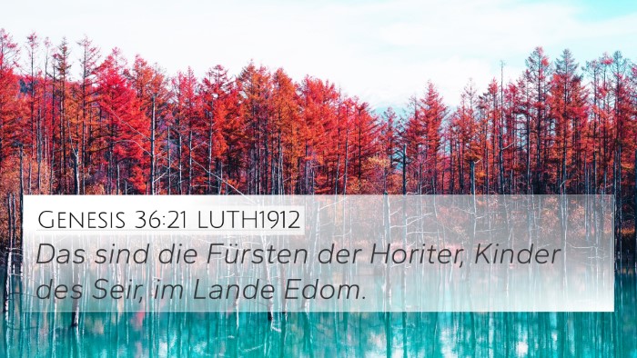 Genesis 36:21 LUTH1912 Bible Verse Image