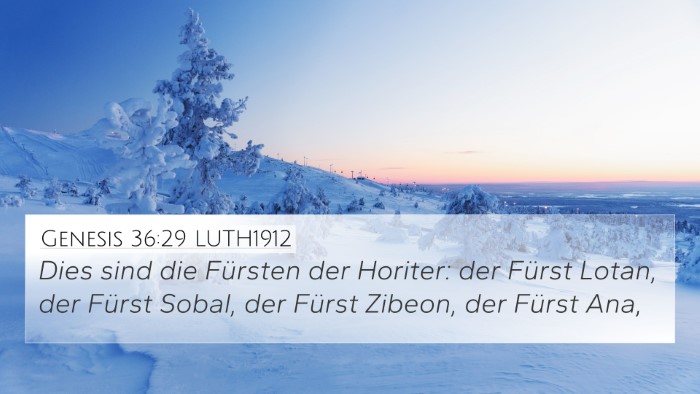 Genesis 36:29 LUTH1912 4K Wallpaper - Dies sind die Fürsten der Horiter: der Fürst - 4K Wallpaper Bible Verse