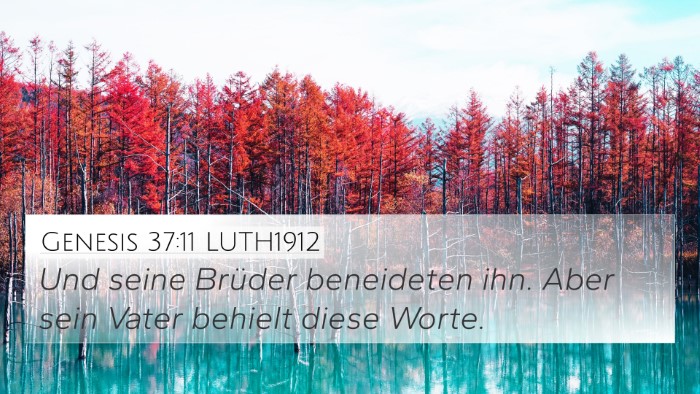 Genesis 37:11 LUTH1912 Bible Verse Image