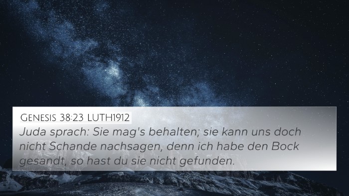 Genesis 38:23 LUTH1912 Bible Verse Image
