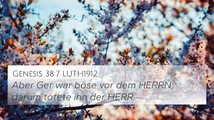 Genesis 38:7 LUTH1912 Bible Verse Image