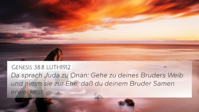 Genesis 38:8 LUTH1912 Bible Verse Image