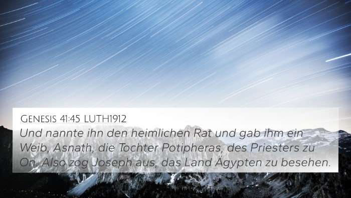 Genesis 41:45 LUTH1912 Bible Verse Image