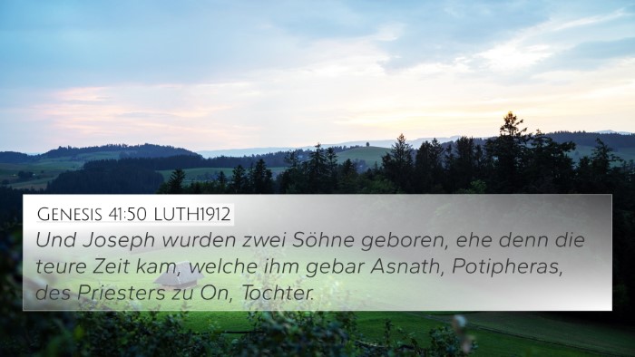 Genesis 41:50 LUTH1912 Bible Verse Image