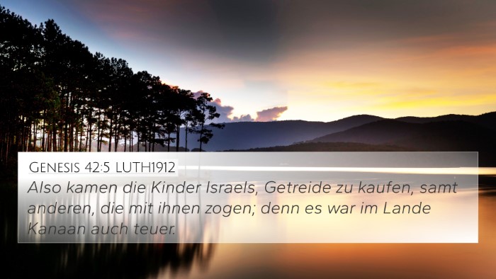 Genesis 42:5 LUTH1912 Bible Verse Image