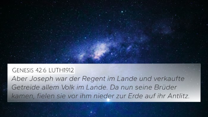 Genesis 42:6 LUTH1912 Bible Verse Image