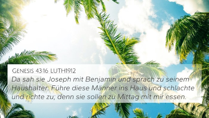 Genesis 43:16 LUTH1912 Bible Verse Image
