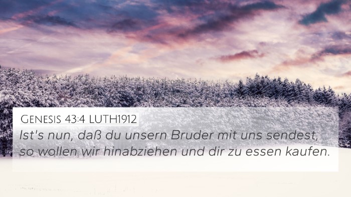 Genesis 43:4 LUTH1912 Bible Verse Image