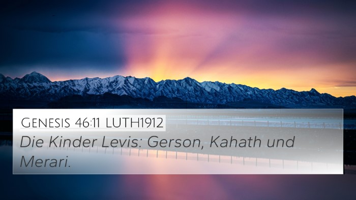 Genesis 46:11 LUTH1912 Bible Verse Image