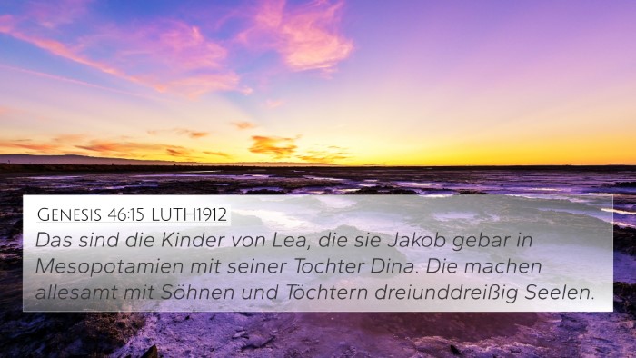 Genesis 46:15 LUTH1912 Bible Verse Image