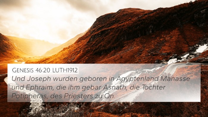 Genesis 46:20 LUTH1912 Bible Verse Image