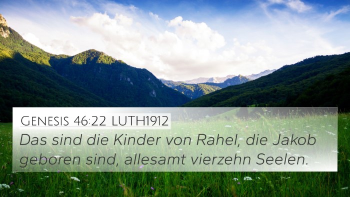 Genesis 46:22 LUTH1912 4K Wallpaper - Das sind die Kinder von Rahel, die Jakob geboren - 4K Wallpaper Bible Verse