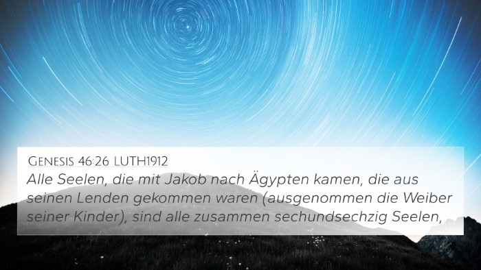 Genesis 46:26 LUTH1912 Bible Verse Image