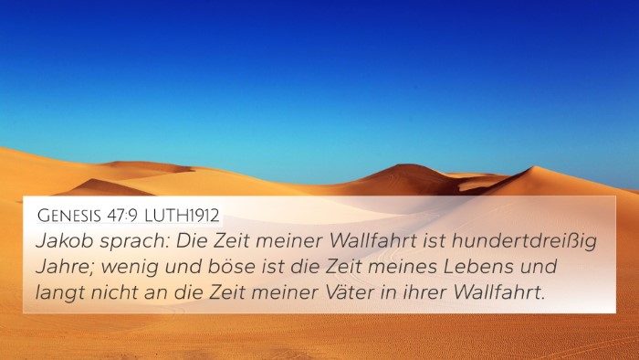 Genesis 47:9 LUTH1912 Bible Verse Image