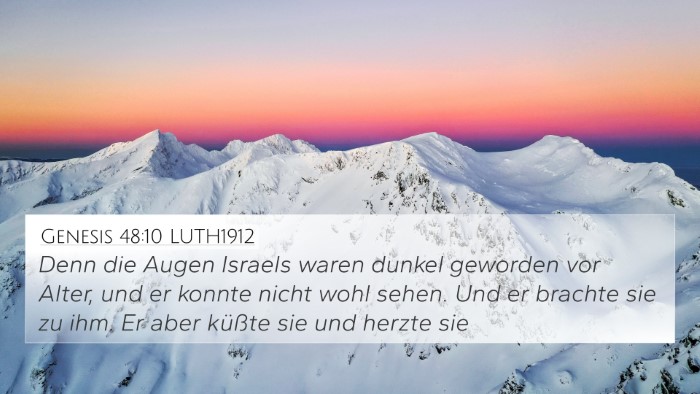 Genesis 48:10 LUTH1912 Bible Verse Image