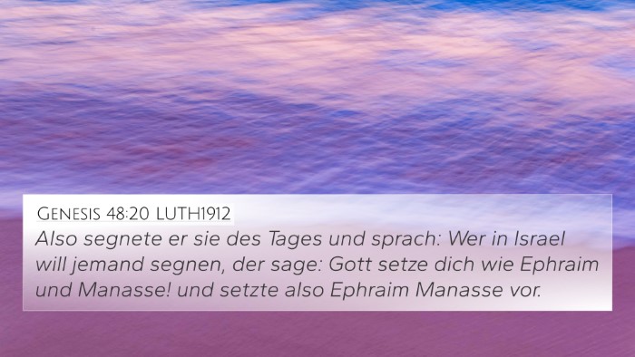 Genesis 48:20 LUTH1912 Bible Verse Image