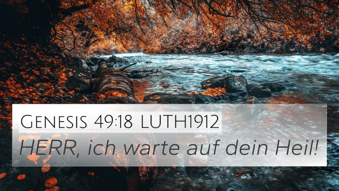 Genesis 49:18 LUTH1912 Bible Verse Image