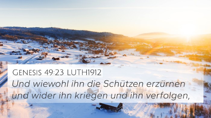 Genesis 49:23 LUTH1912 Bible Verse Image