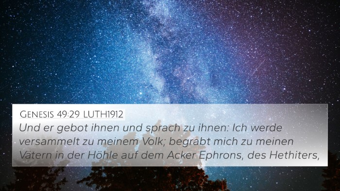 Genesis 49:29 LUTH1912 Bible Verse Image