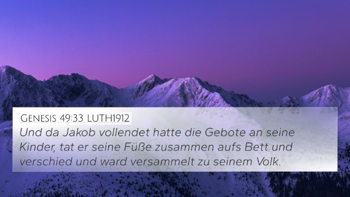 Genesis 49:33 LUTH1912 Bible Verse Image