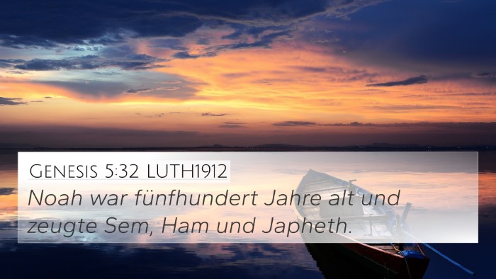 Genesis 5:32 LUTH1912 Bible Verse Image