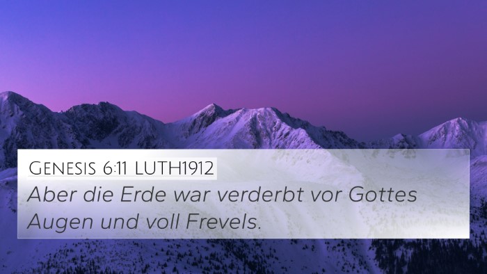 Genesis 6:11 LUTH1912 Bible Verse Image
