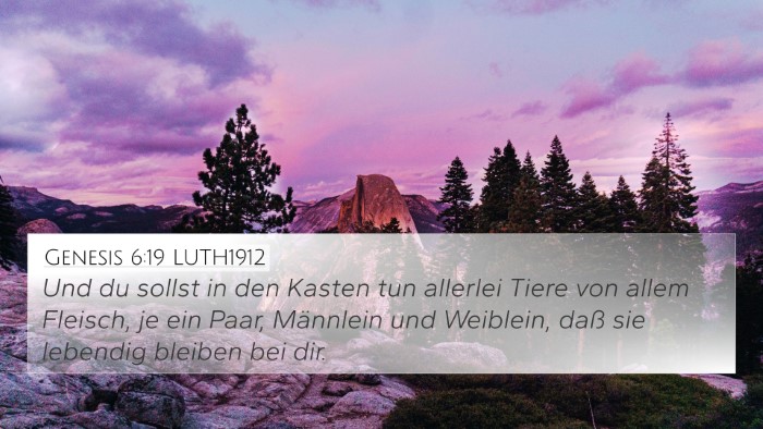 Genesis 6:19 LUTH1912 Bible Verse Image