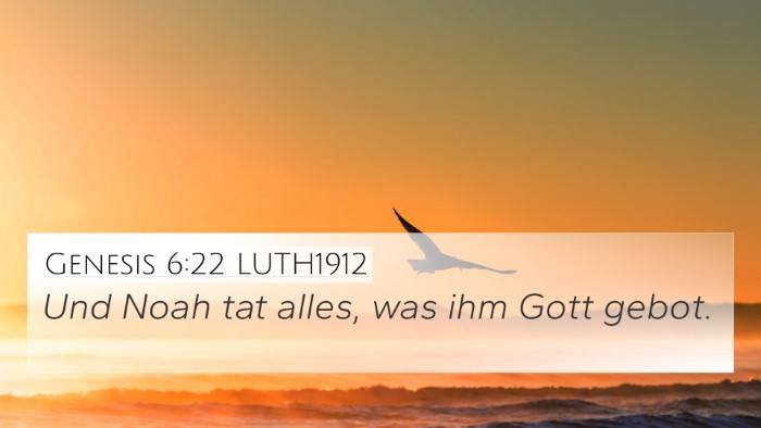 Genesis 6:22 LUTH1912 Bible Verse Image