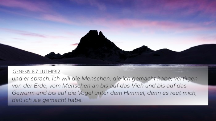 Genesis 6:7 LUTH1912 Bible Verse Image