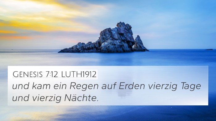 Genesis 7:12 LUTH1912 4K Wallpaper - und kam ein Regen auf Erden vierzig Tage und - 4K Wallpaper Bible Verse