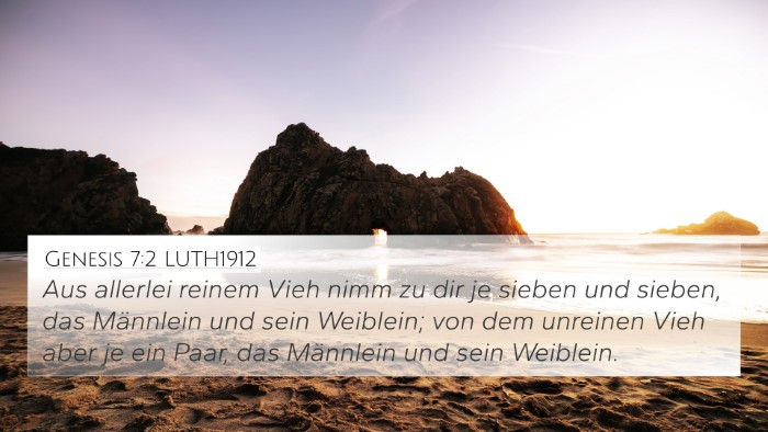 Genesis 7:2 LUTH1912 Bible Verse Image