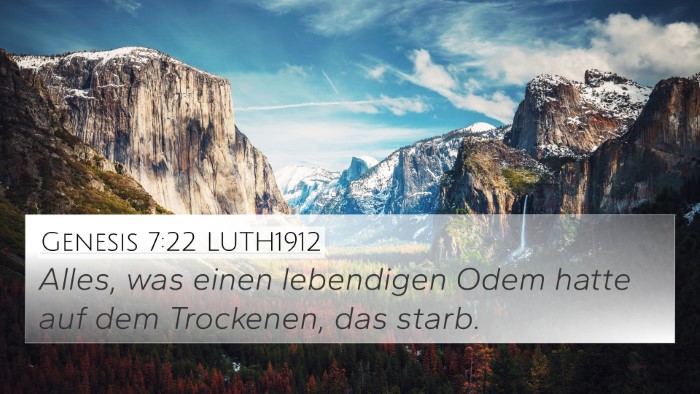 Genesis 7:22 LUTH1912 4K Wallpaper - Alles, was einen lebendigen Odem hatte auf dem - 4K Wallpaper Bible Verse