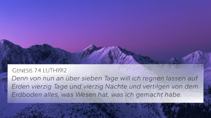 Genesis 7:4 LUTH1912 Bible Verse Image